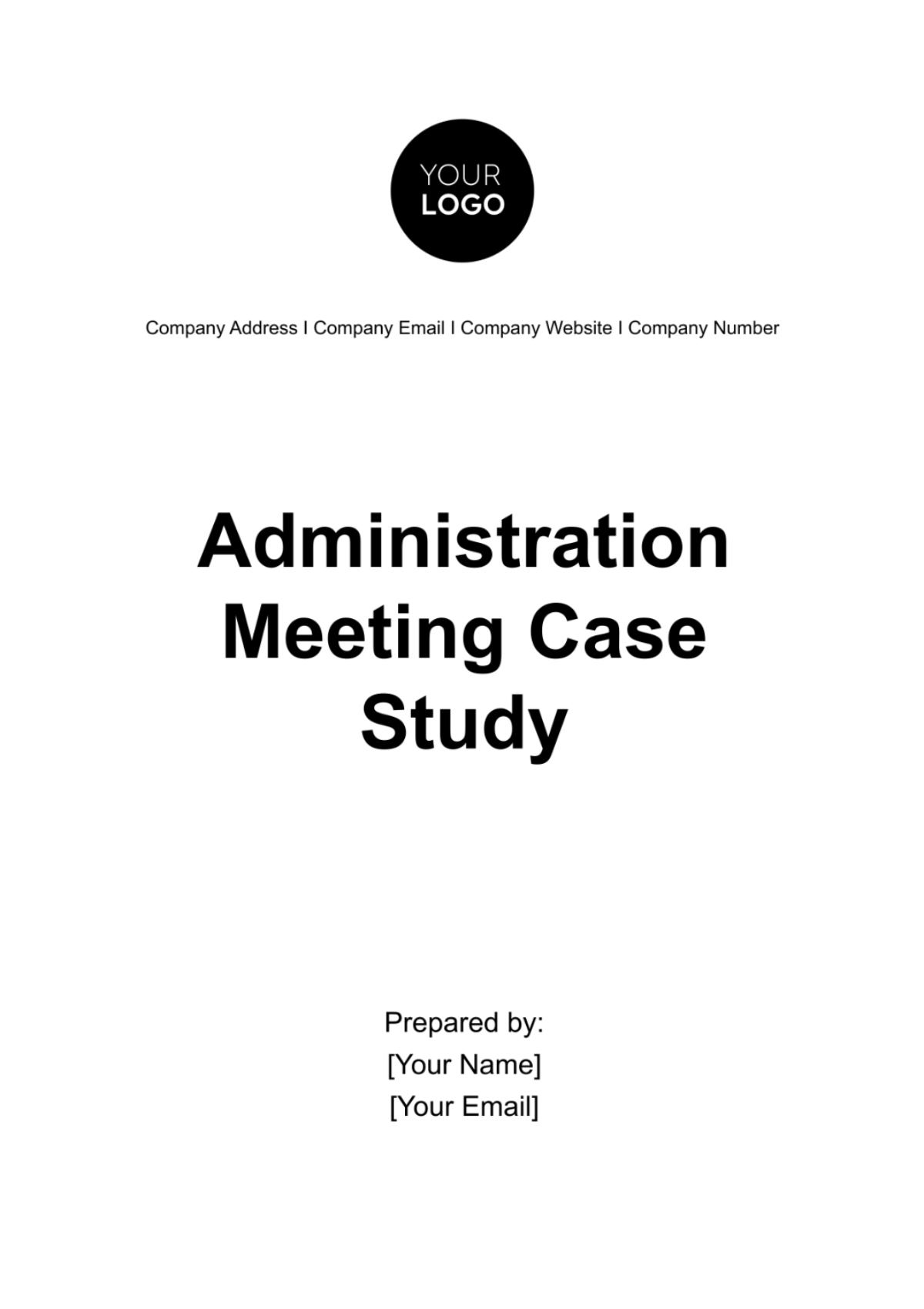 Free Administration Meeting Case Study Template