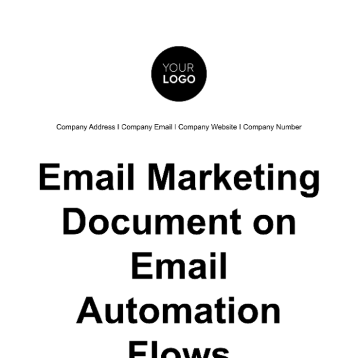 Free Email Marketing Document on Email Automation Flows Template