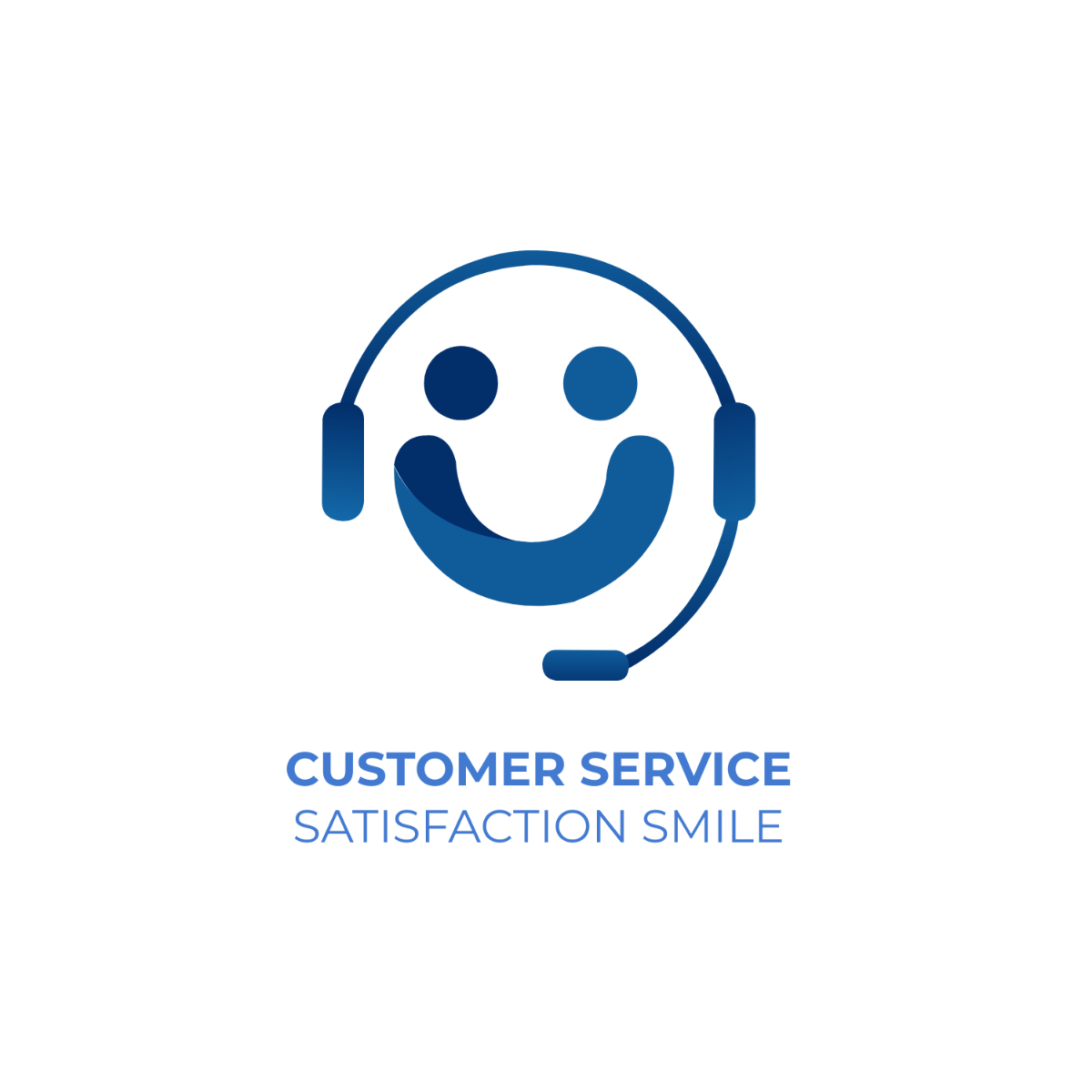 Free Customer Service Satisfaction Smile Logo Template