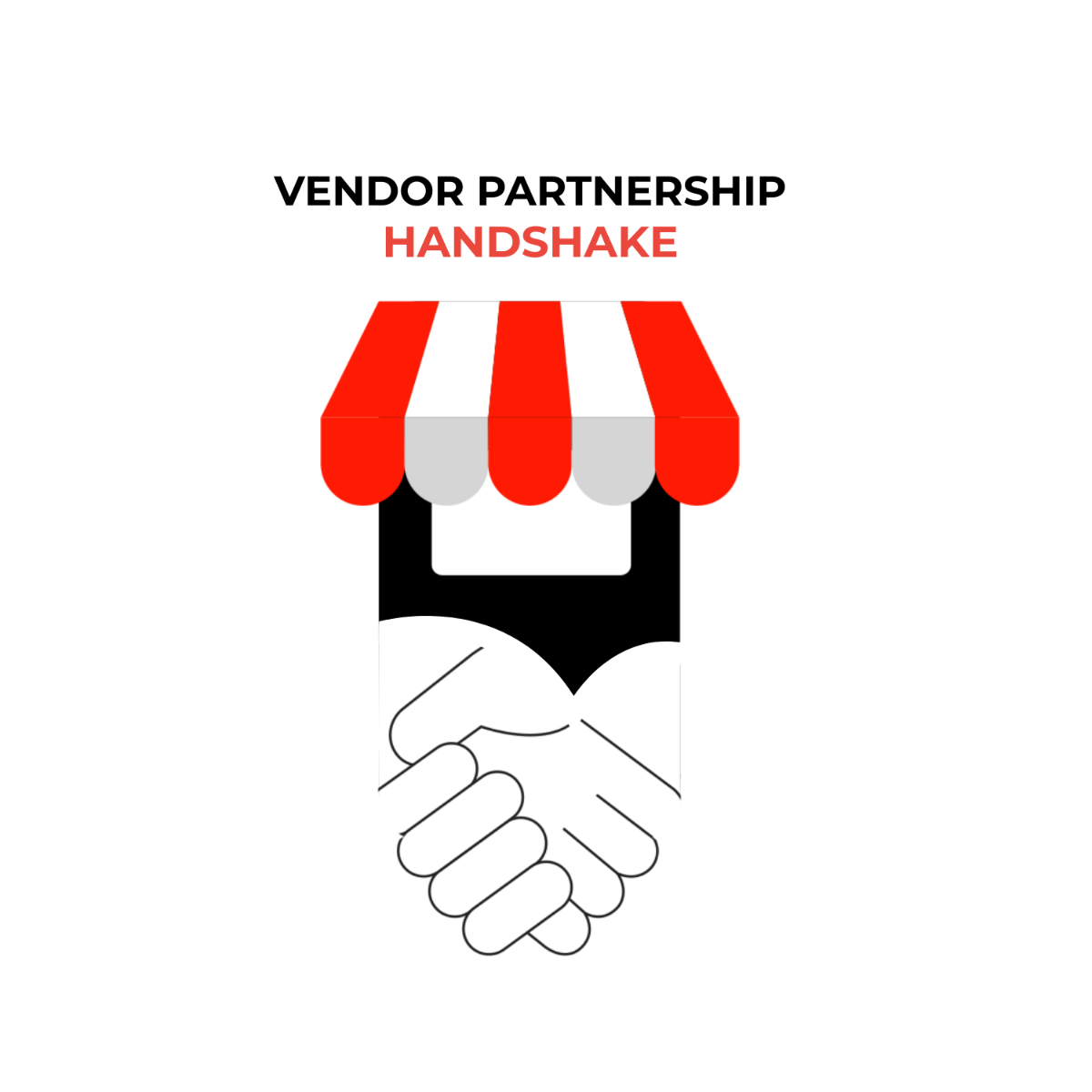 Vendor Partnership Handshake Logo Template