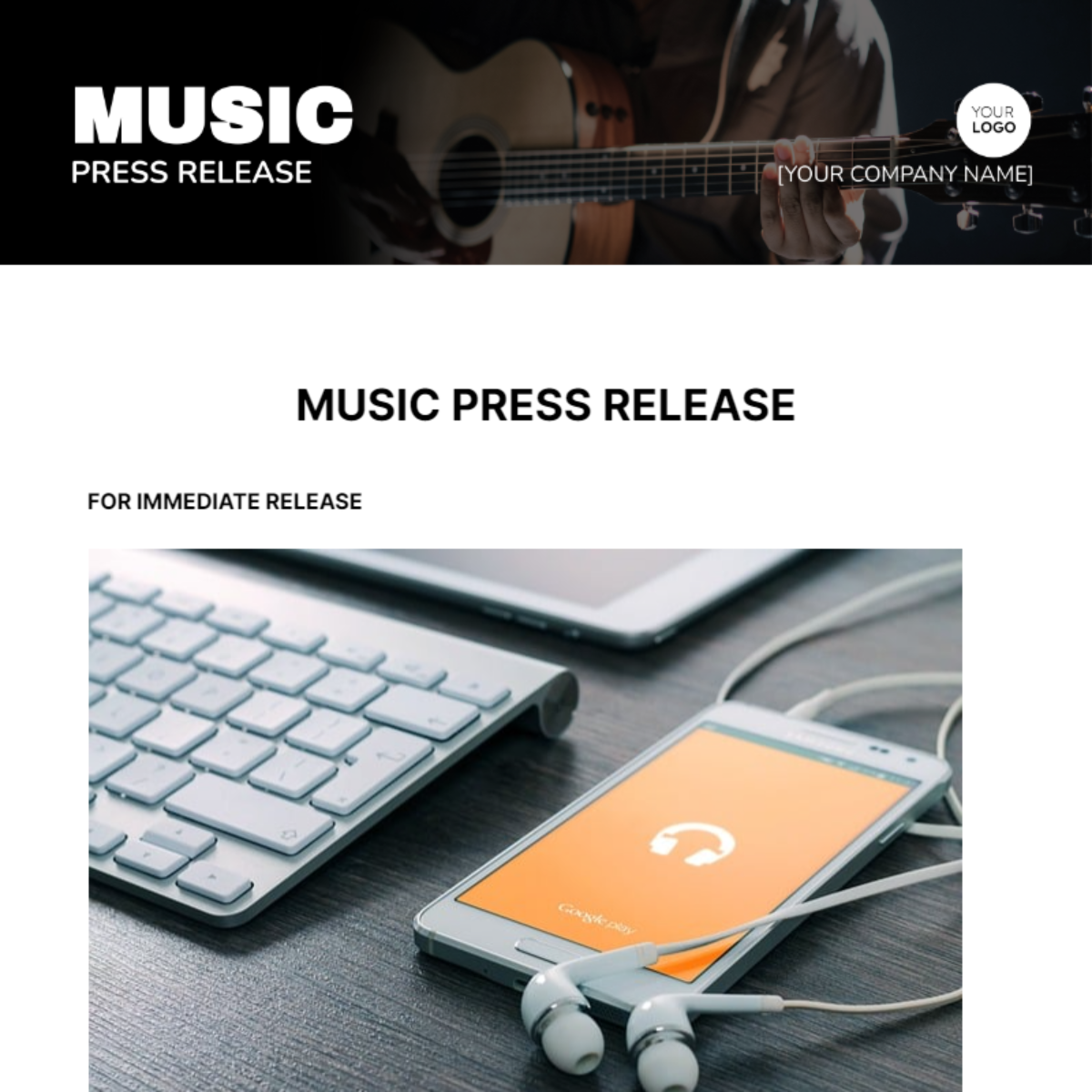 Music Press Release Template