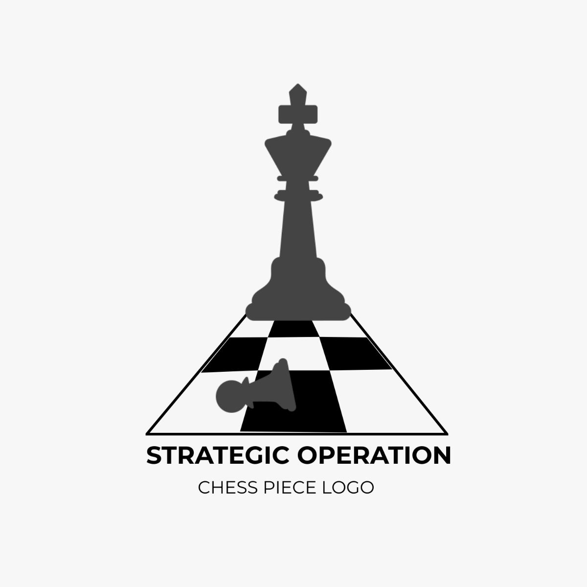 Strategic Operations Chess Piece Logo Template