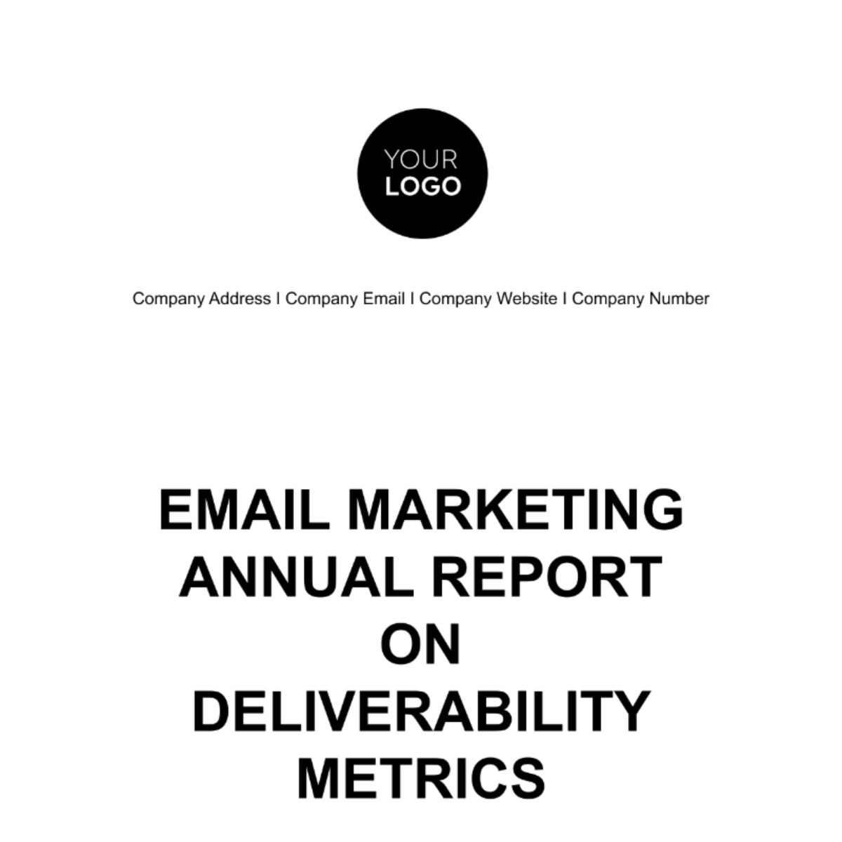 Free Email Marketing Annual Report on Deliverability Metrics Template