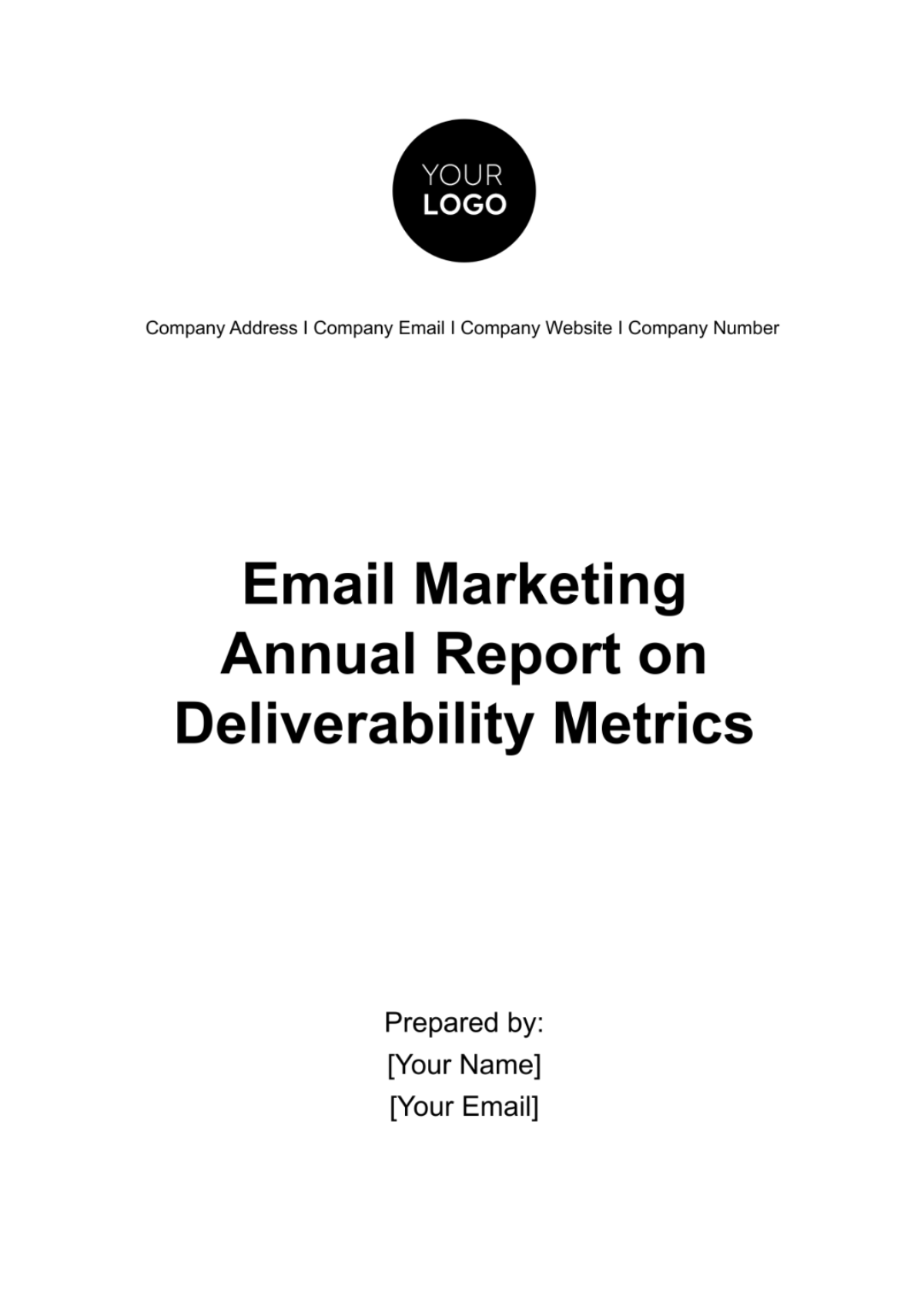 Email Marketing Annual Report on Deliverability Metrics Template - Edit Online & Download