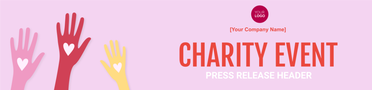 Charity Event Press Release Header Template