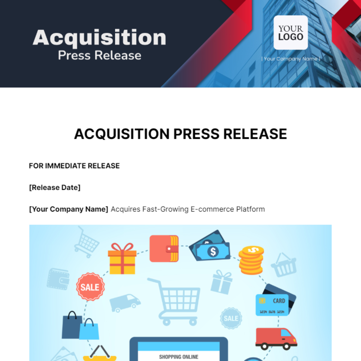 Free Acquisition Press Release Template
