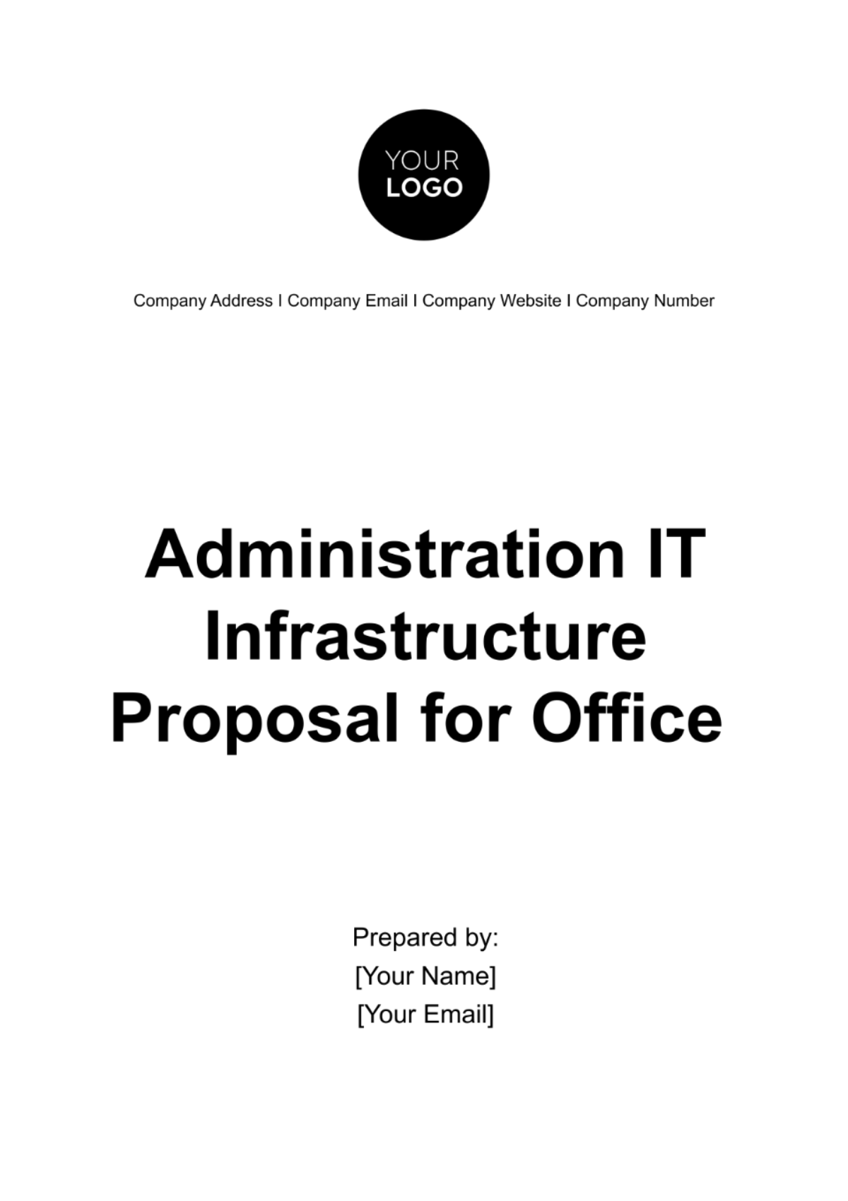Free Administration IT Infrastructure Proposal for Office Template