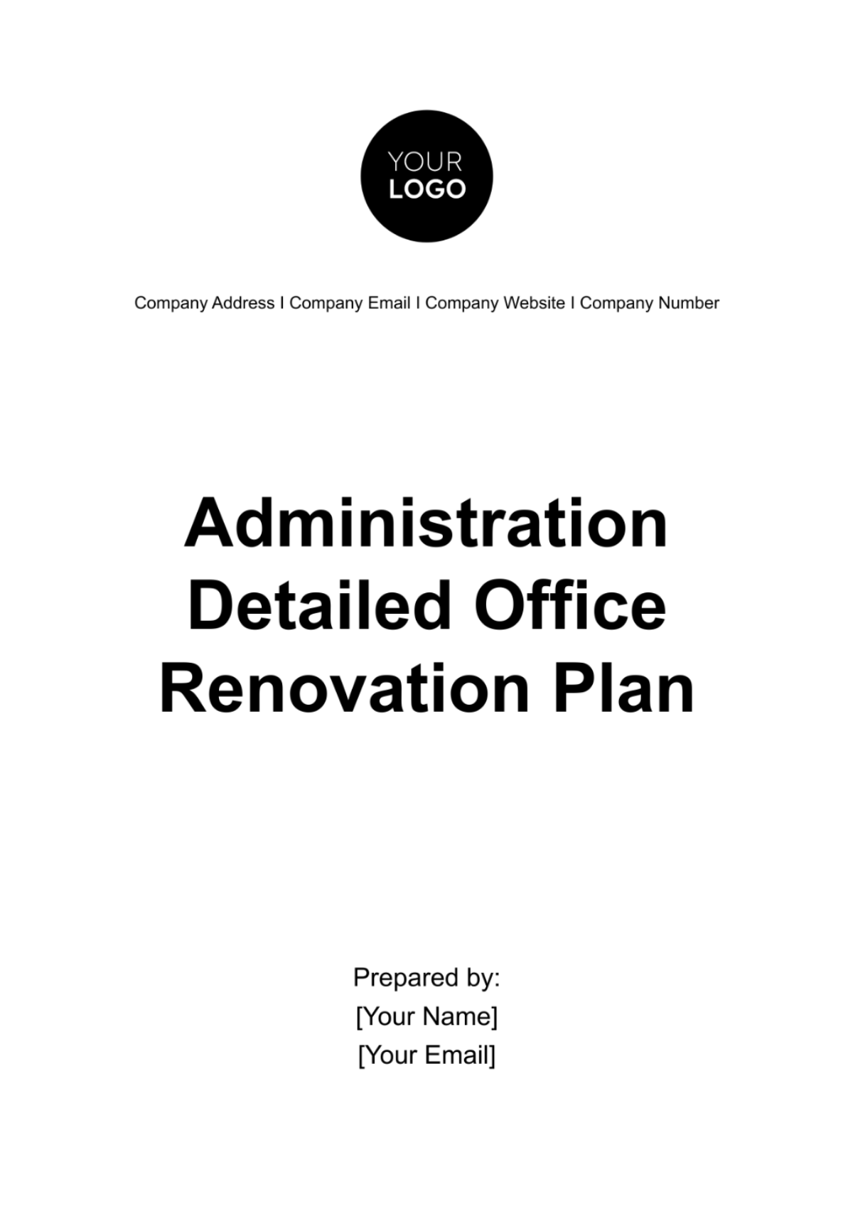 Administration Detailed Office Renovation Plan Template