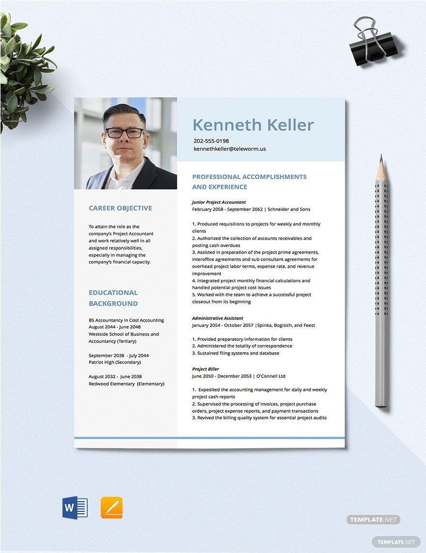 Free Project Account Resume