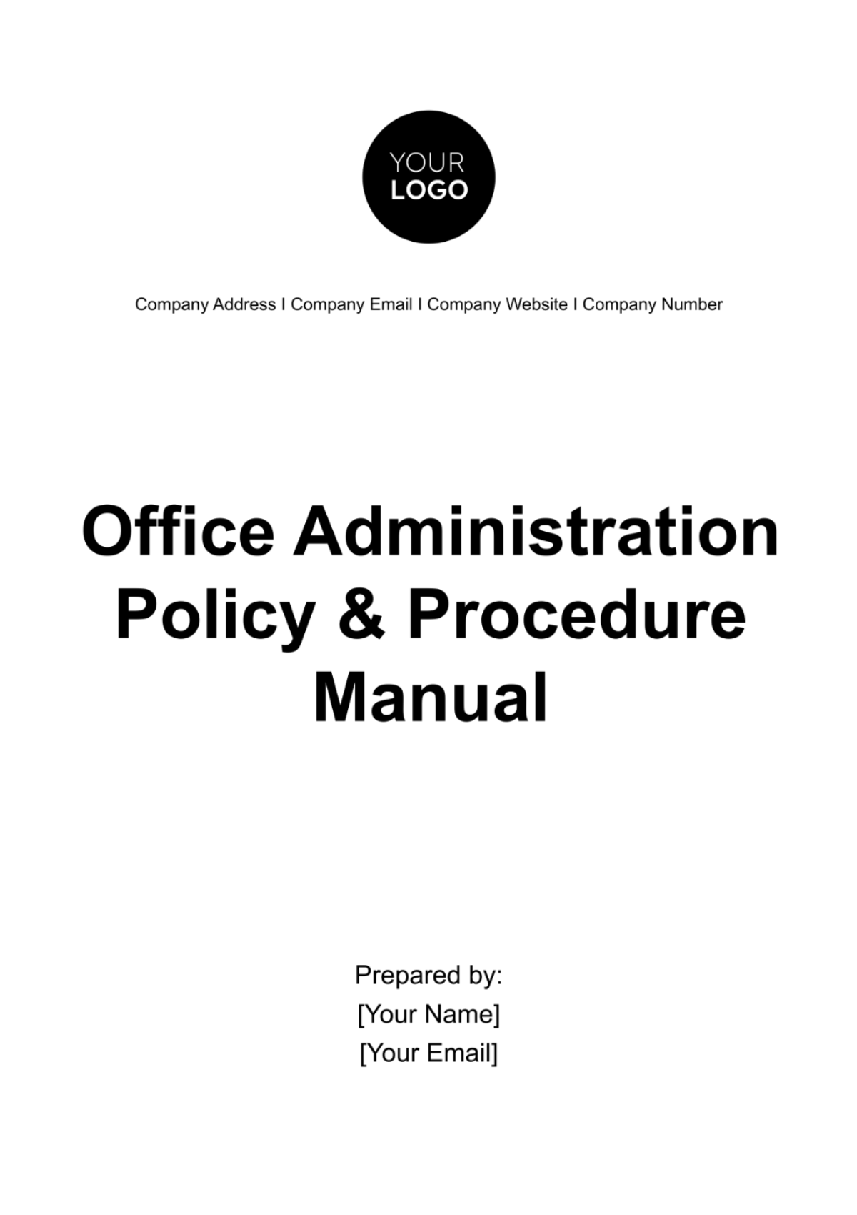Free Administration Office Administration Policy & Procedure Manual Template