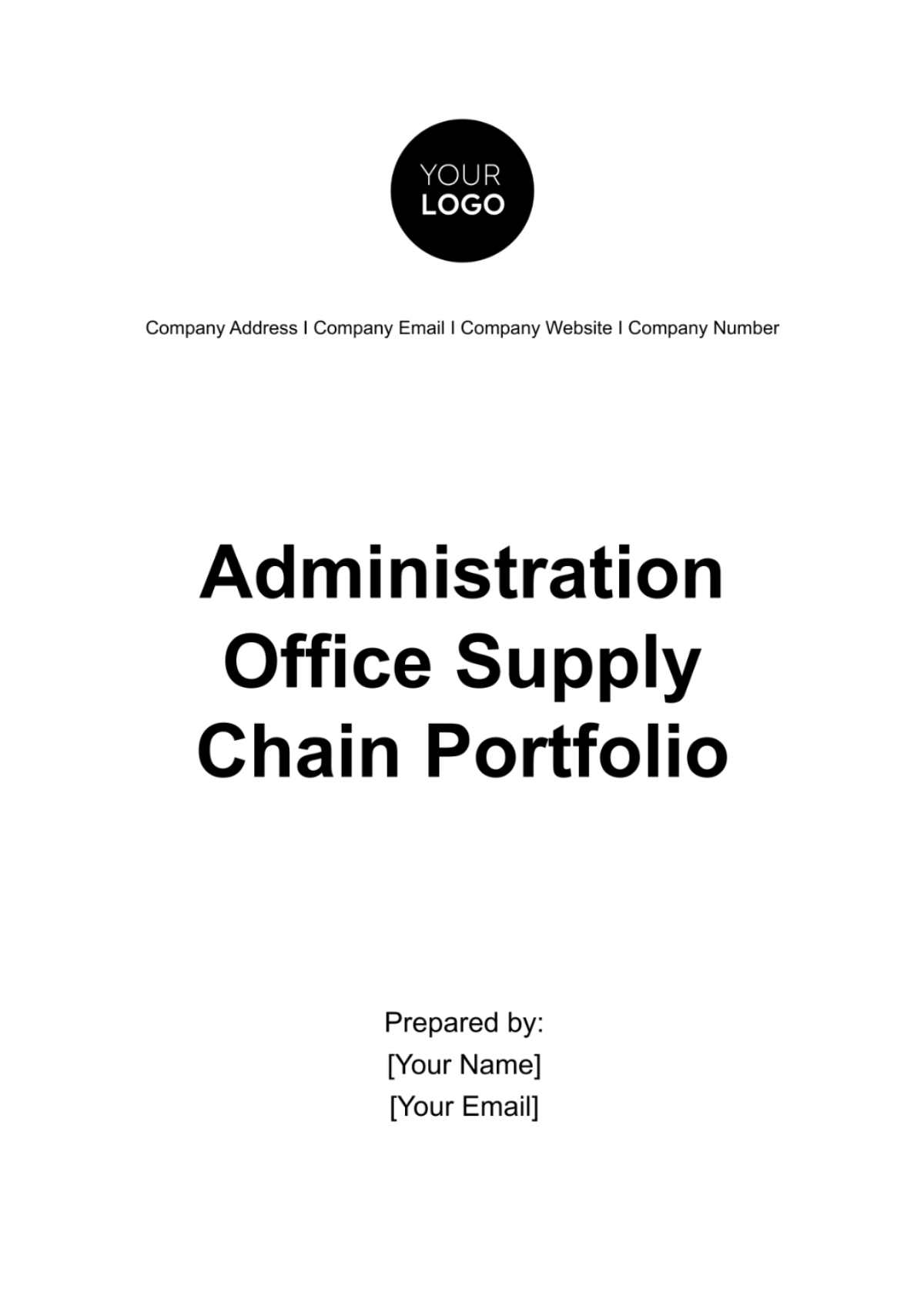 Administration Office Supply Chain Portfolio Template