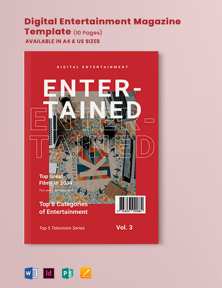 digital entertainment magazine template