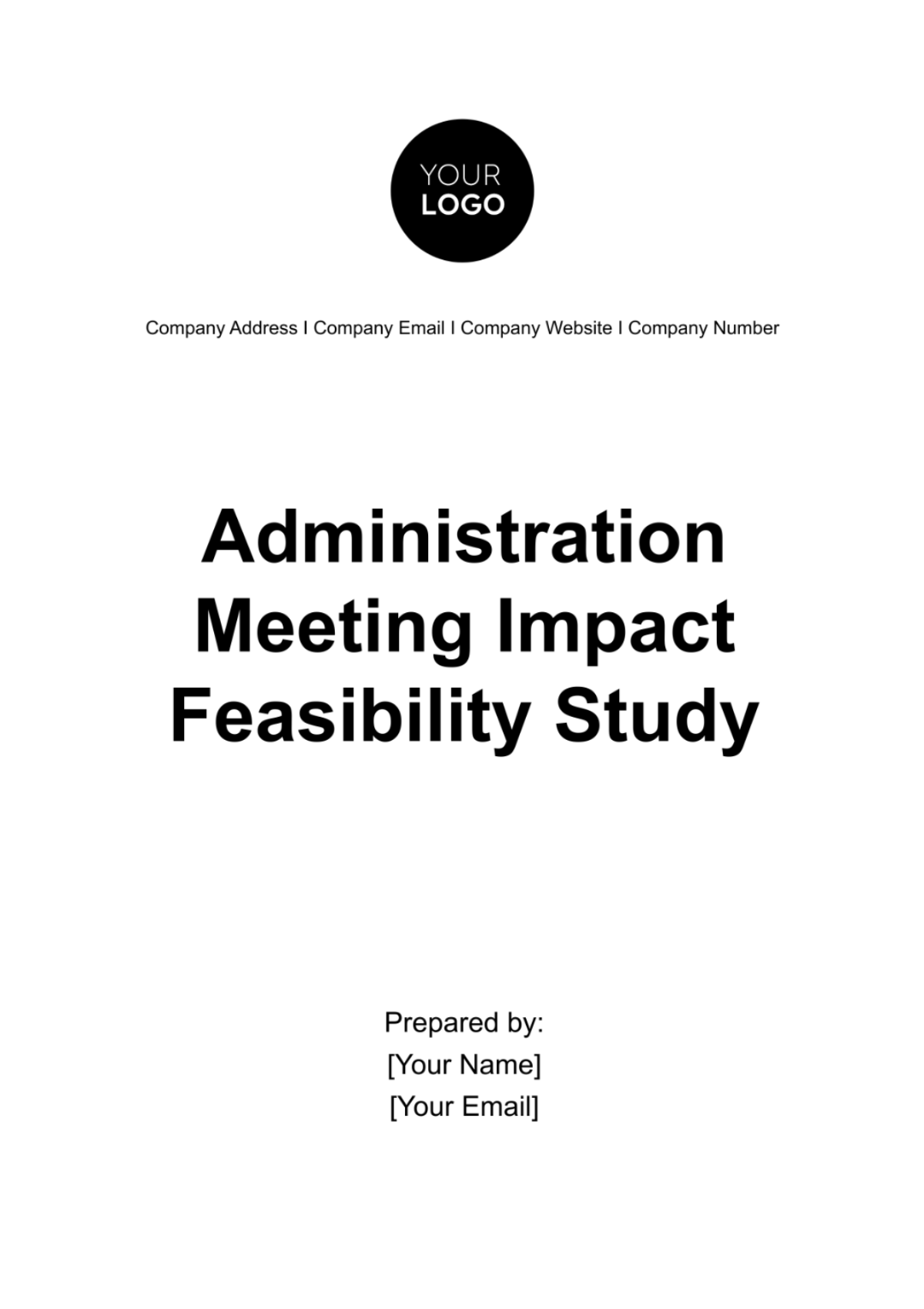Free Administration Meeting Impact Feasibility Study Template