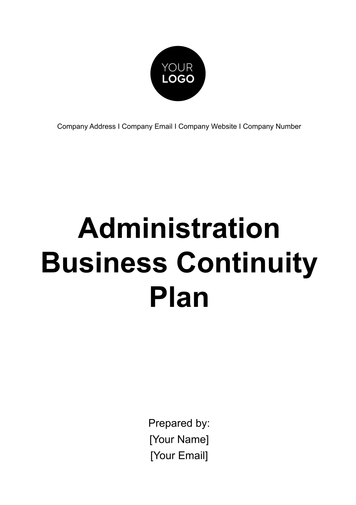 Administration Business Continuity Plan Template - Edit Online & Download