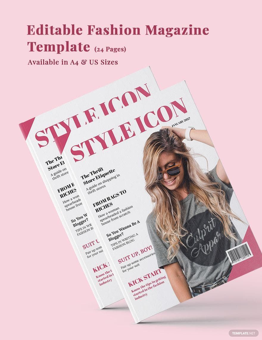 Editable Fashion Magazine Template