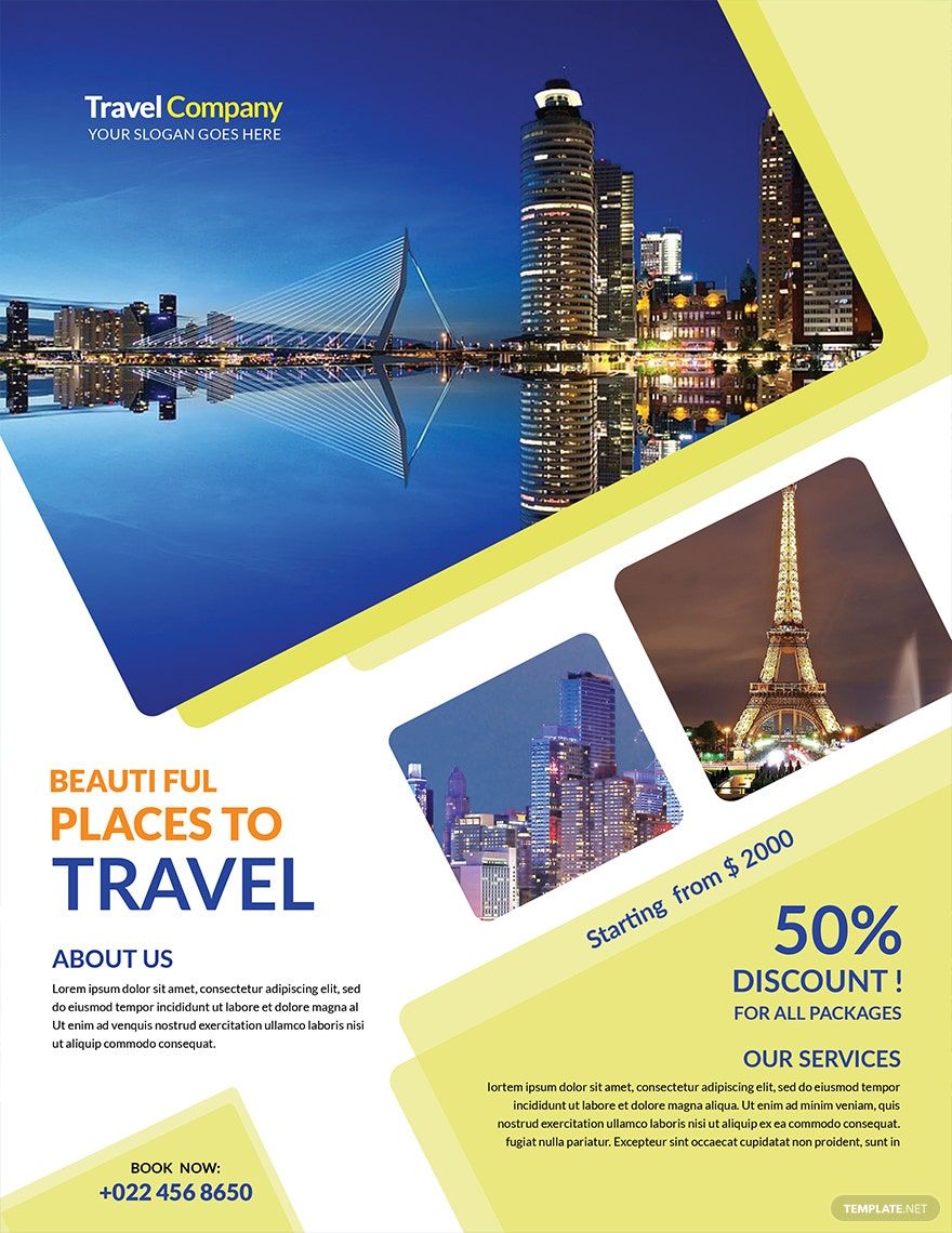 FREE Travel Agency Flyer Template Download In Word Google Docs 