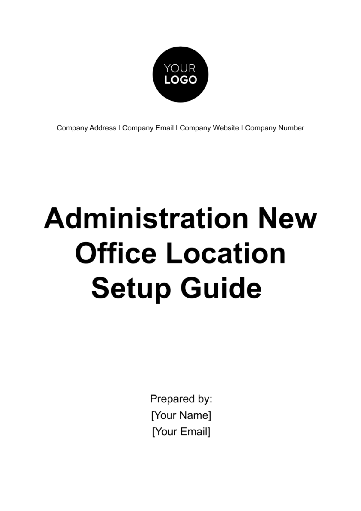 Free Administration New Office Location Setup Guide Template