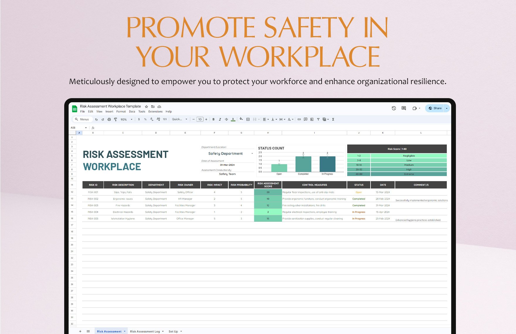 Risk Assessment Workplace Template