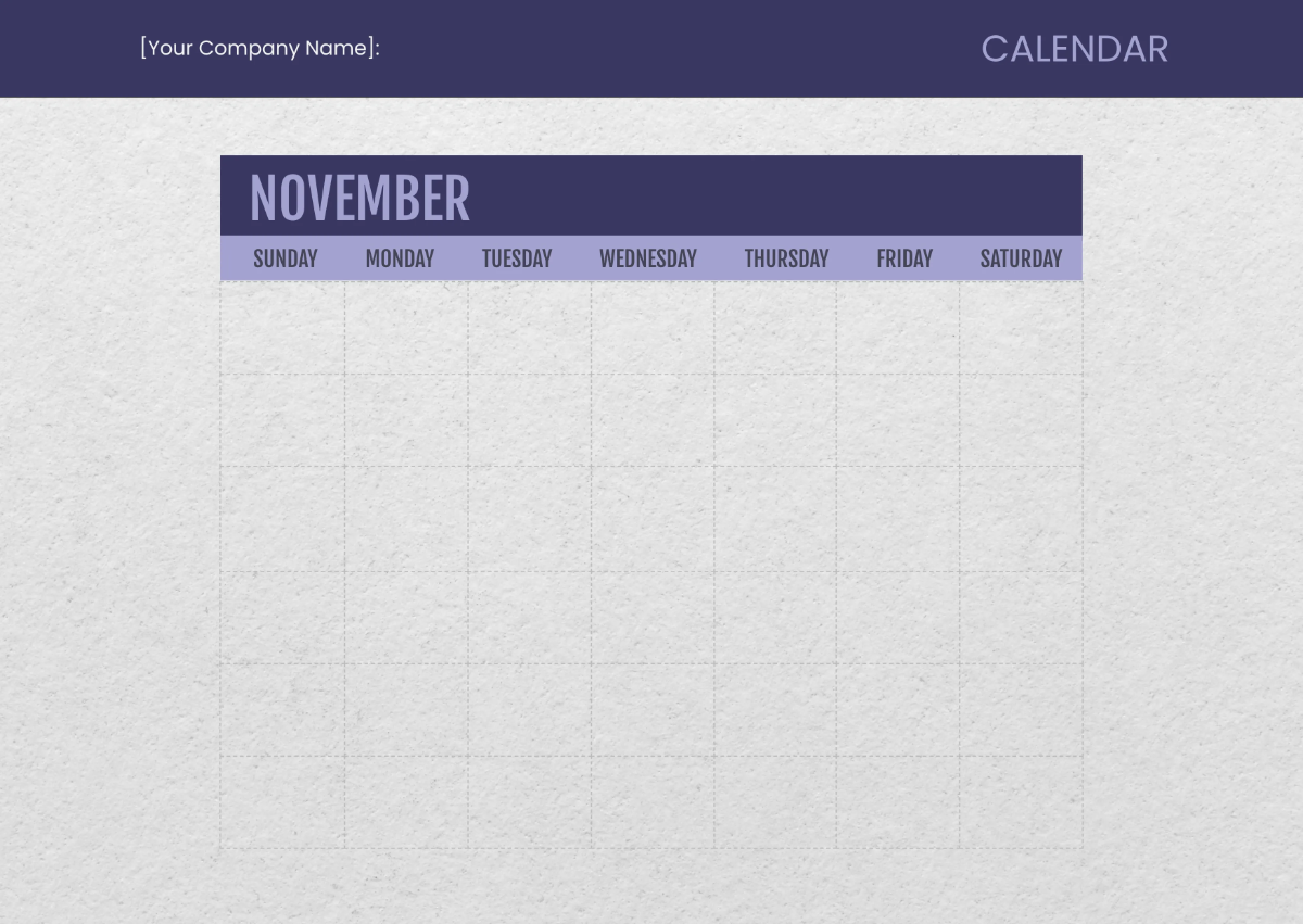 Free Blank Monthly Calendar Template to Edit Online