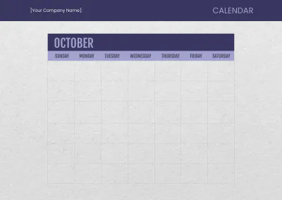 Free Blank Monthly Calendar to Edit Online