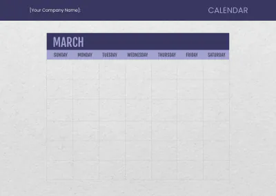 Free Blank Monthly Calendar to Edit Online