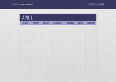 Free Blank Monthly Calendar to Edit Online