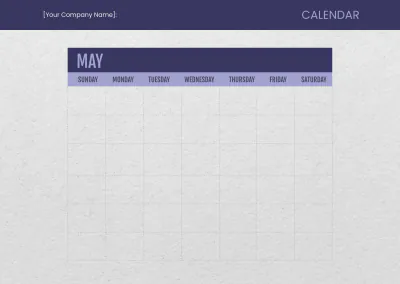 Free Blank Monthly Calendar to Edit Online