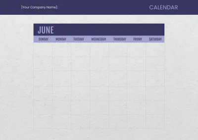 Free Blank Monthly Calendar to Edit Online