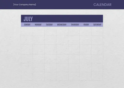 Free Blank Monthly Calendar to Edit Online