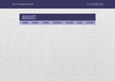 Free Blank Monthly Calendar to Edit Online