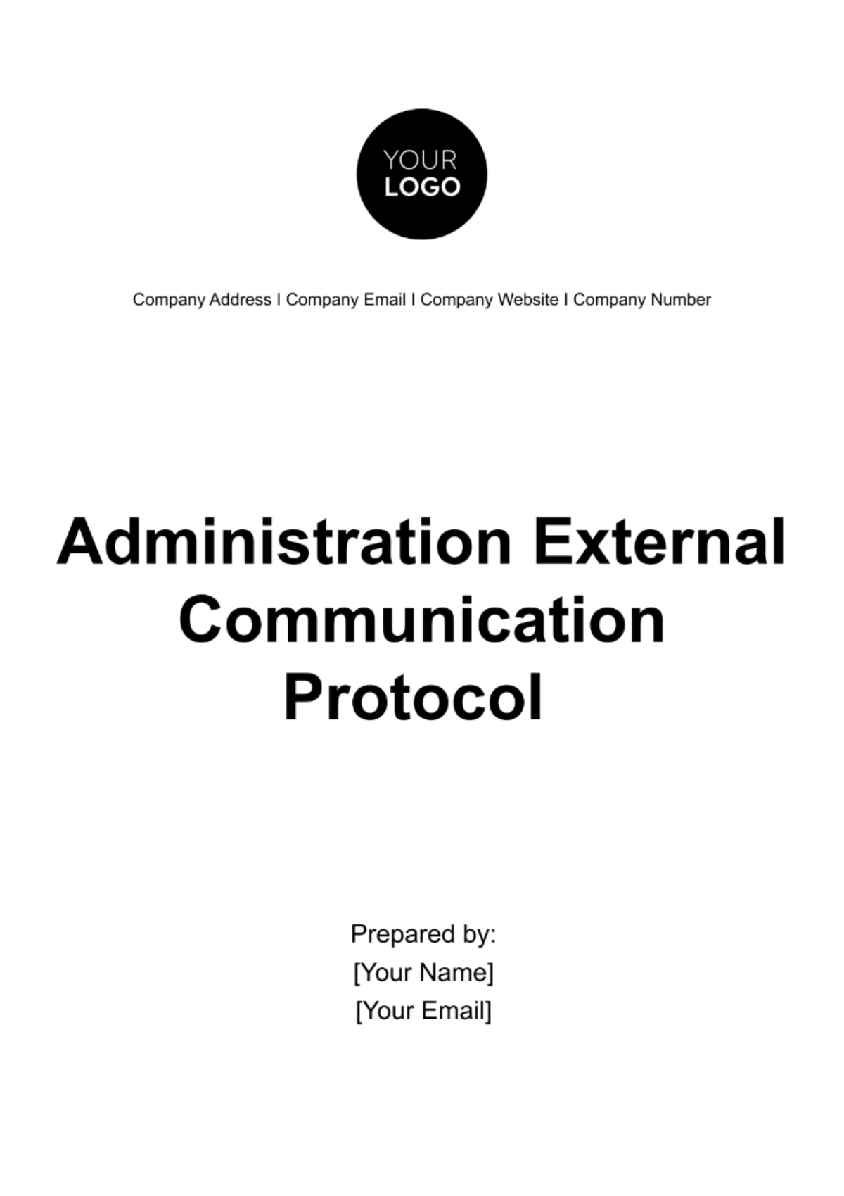Free Administration External Communication Protocol Template