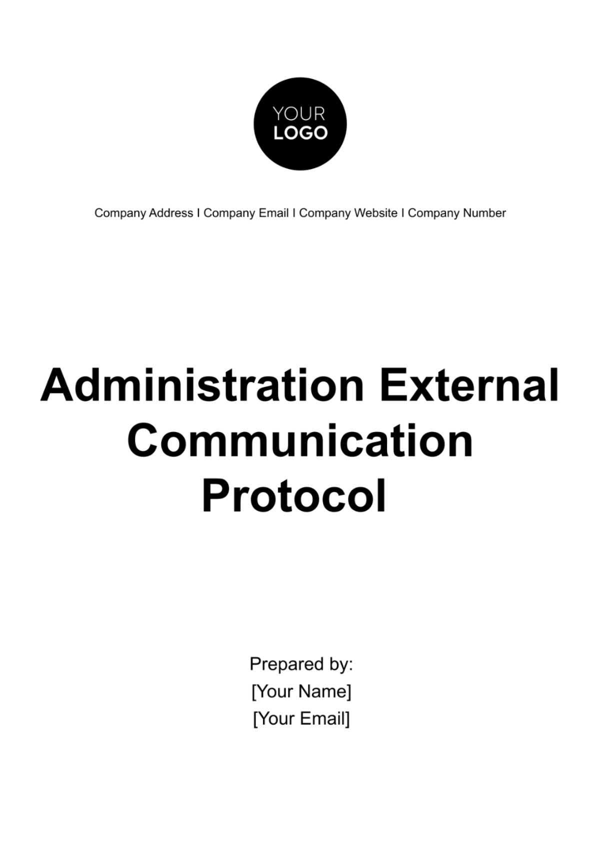 Administration External Communication Protocol Template - Edit Online & Download