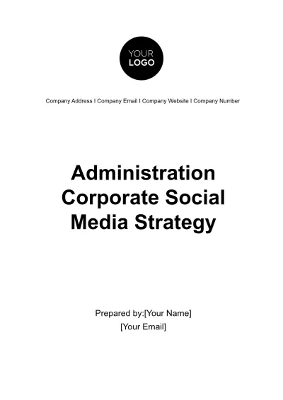 Free Administration Corporate Social Media Strategy Template to Edit Online
