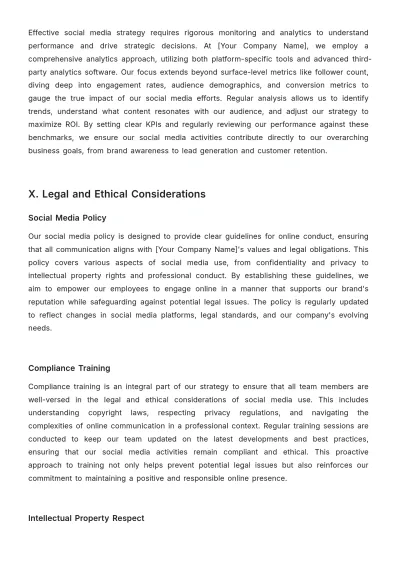 Free Administration Corporate Social Media Strategy Template to Edit Online