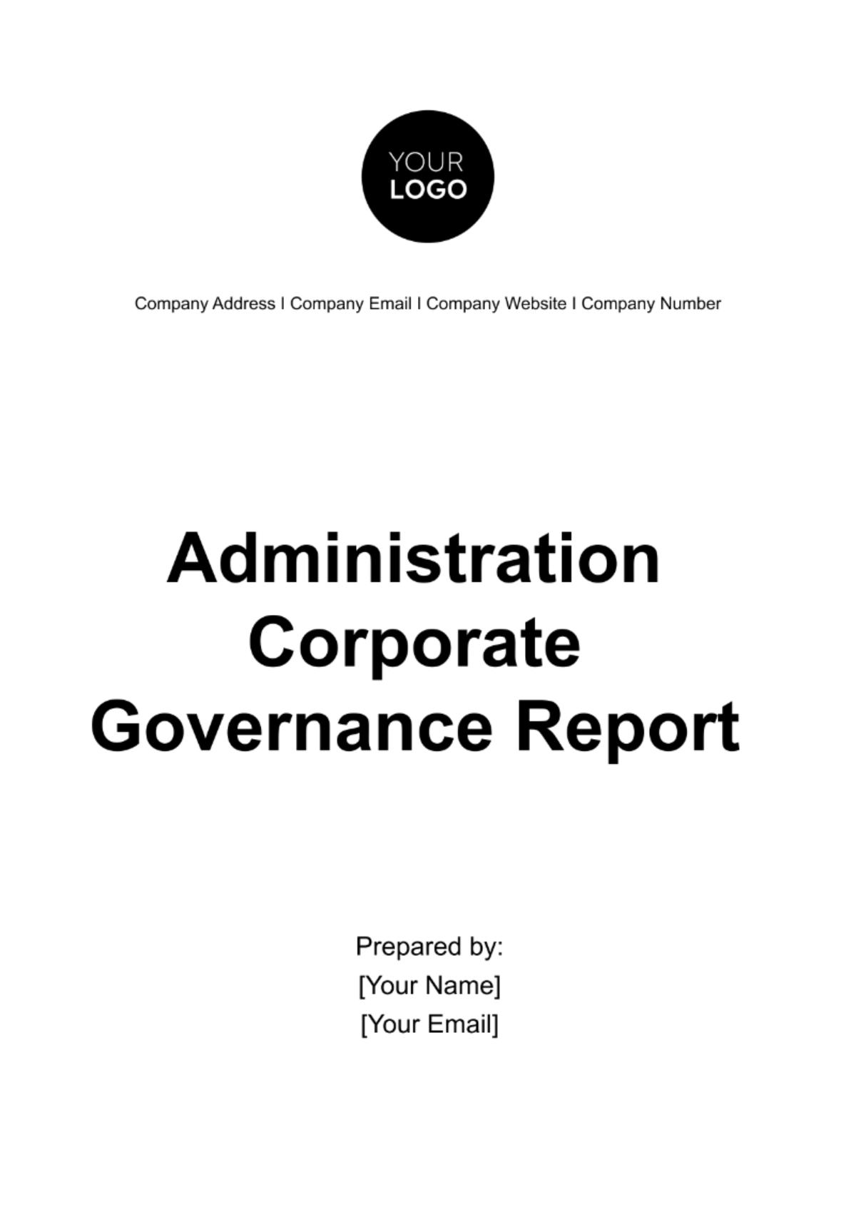 Free Administration Corporate Governance Report Template
