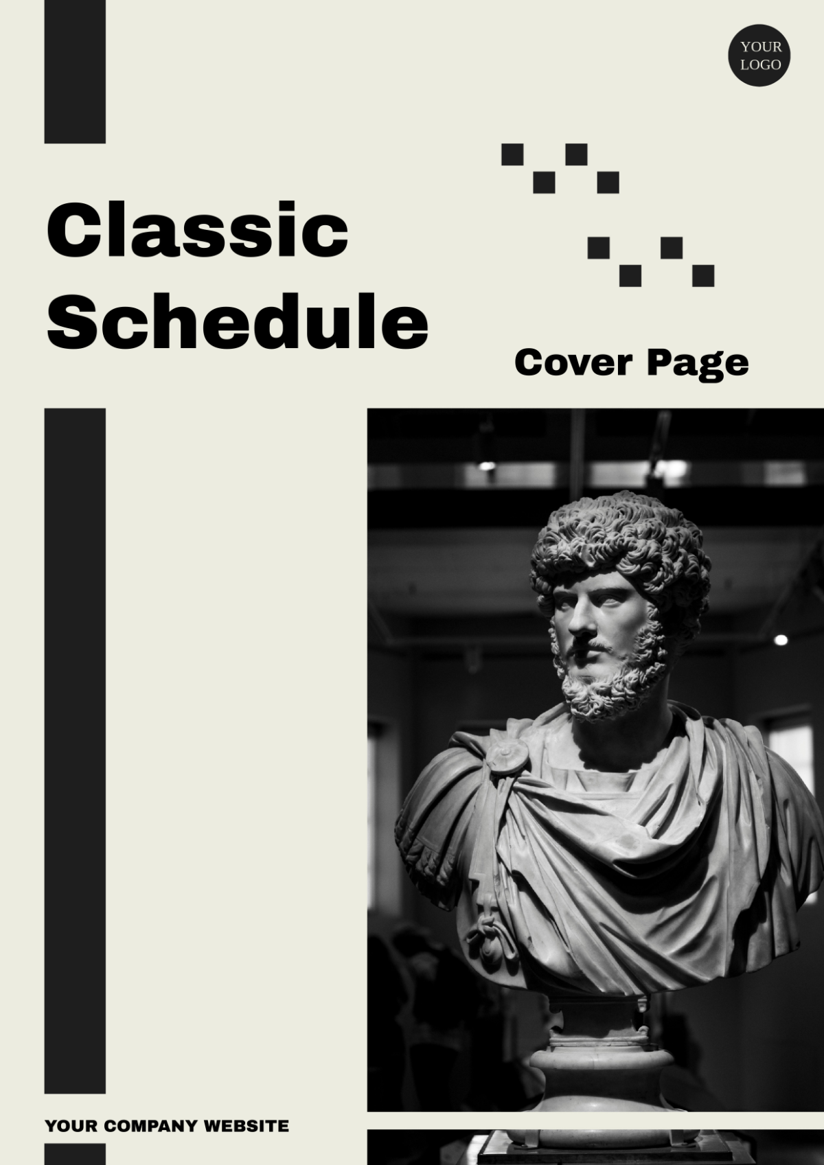 Free Classic Schedule Cover Page Template