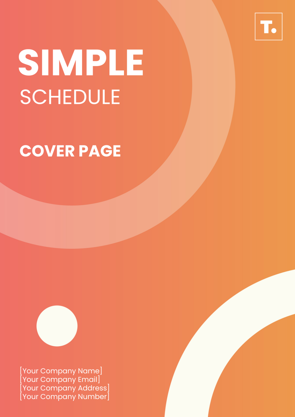 Simple Schedule Cover Page