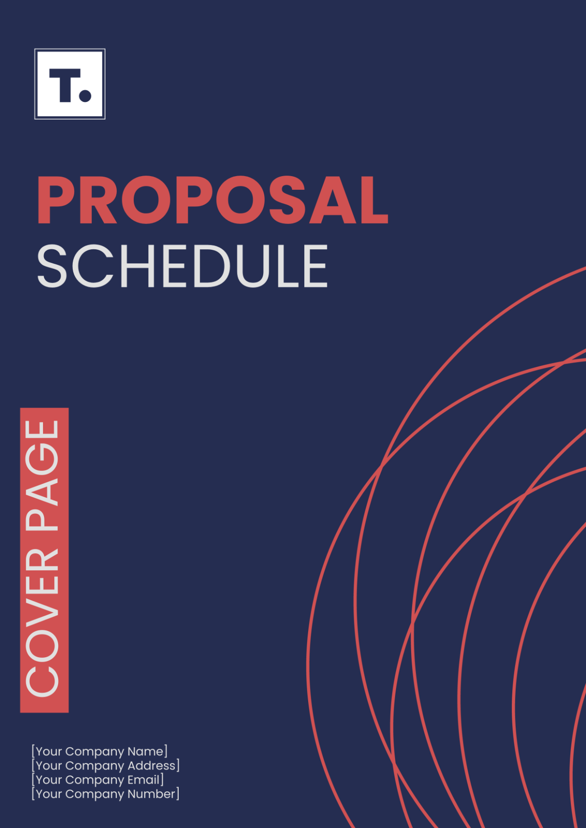 Proposal Schedule Cover Page