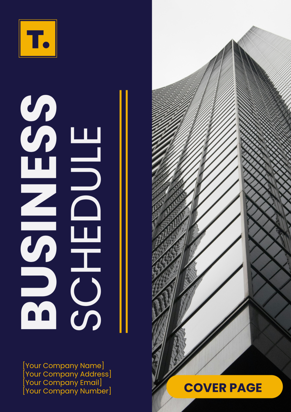 Business Schedule Cover Page
