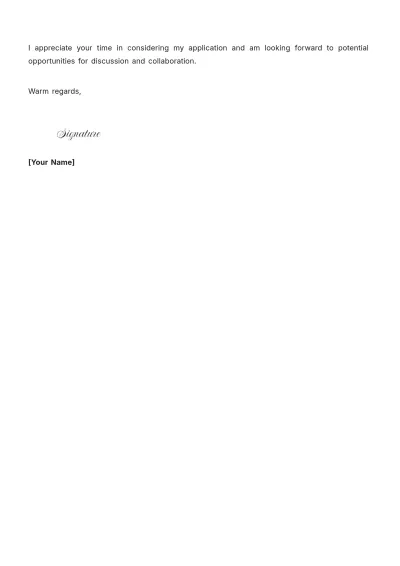 Free Strategy Manager Cover Letter Template to Edit Online
