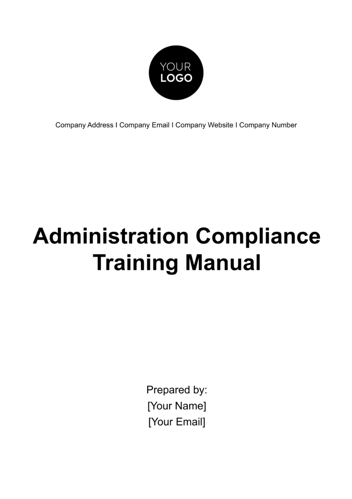 Administration Compliance Training Manual Template - Edit Online & Download