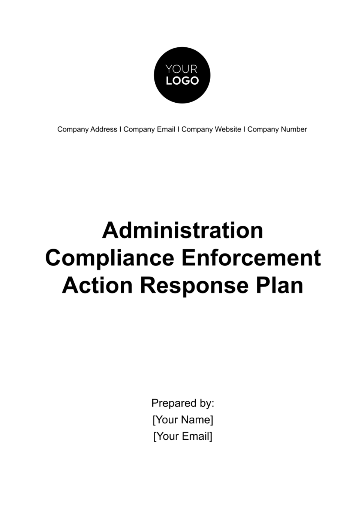 Administration Compliance Enforcement Action Response Plan Template - Edit Online & Download