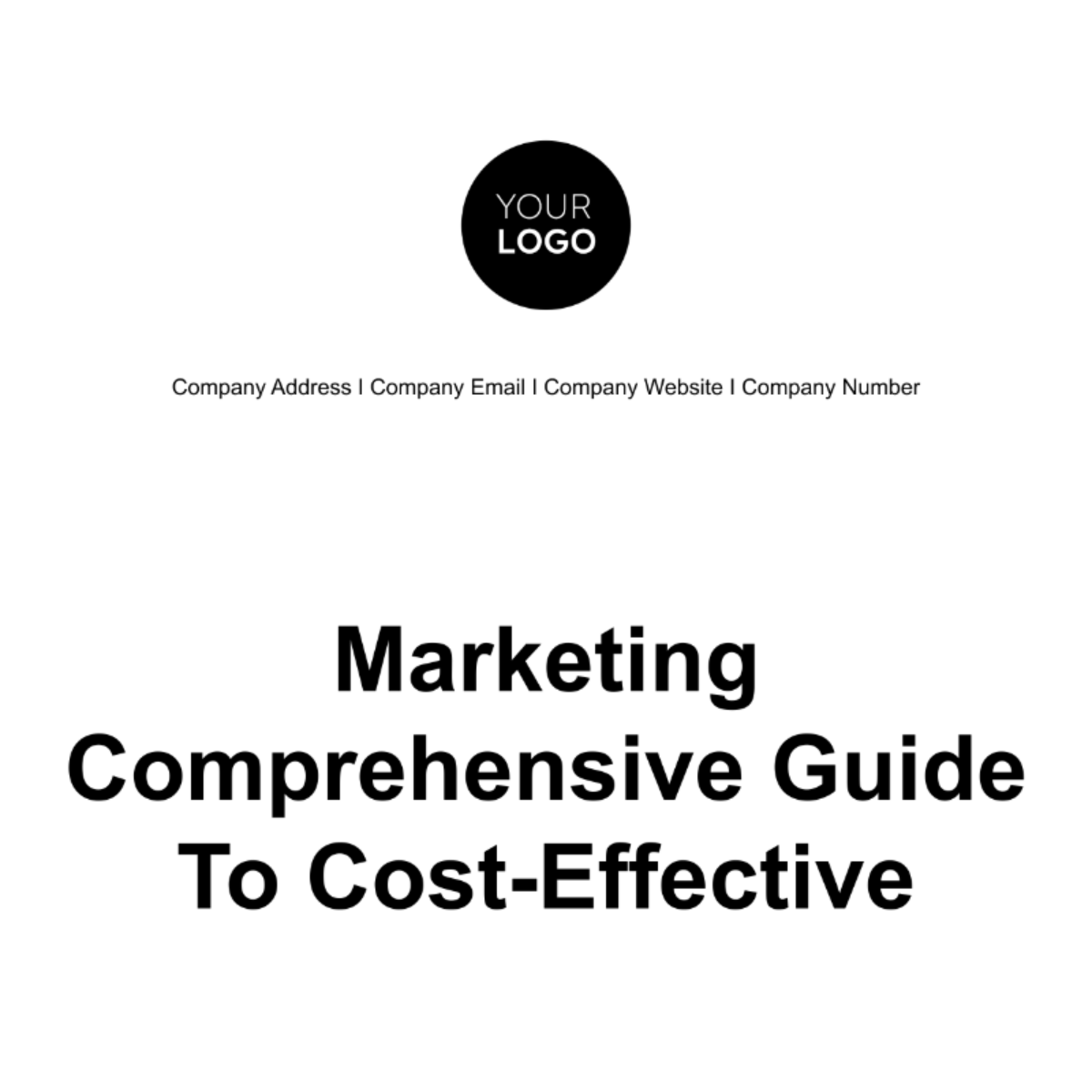 Free Marketing Comprehensive Guide to Cost-Effective Template