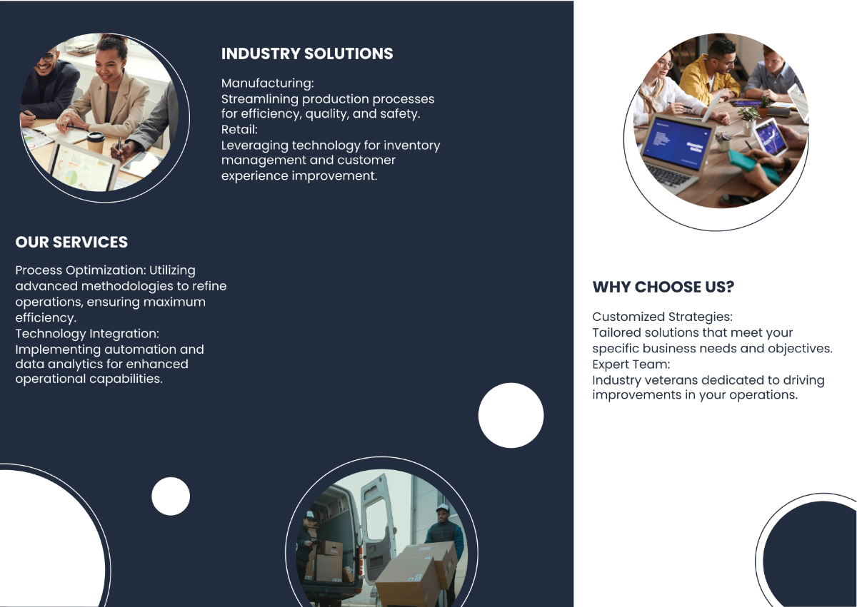 Free Operational Efficiency Enhancement Brochure Template to Edit Online