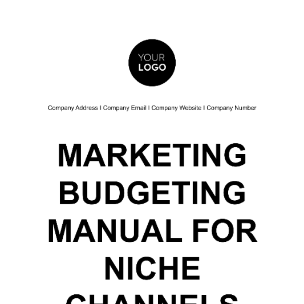 Marketing Budgeting Manual for Niche Channels Template