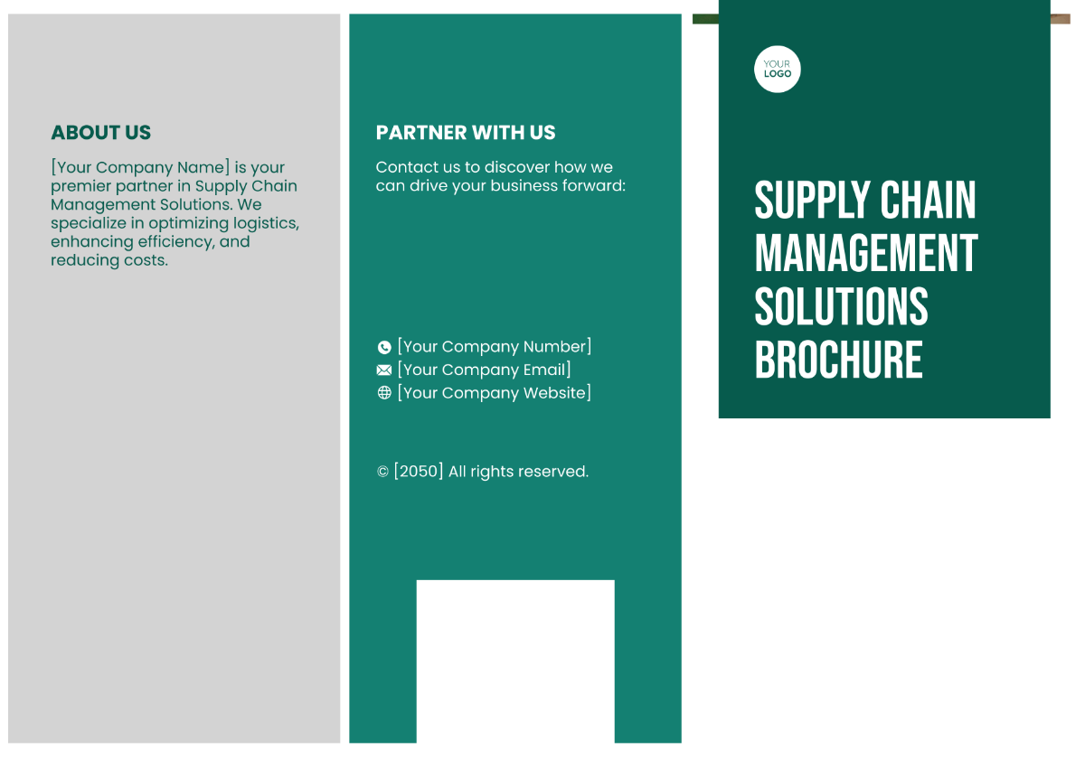 Supply Chain Management Solutions Brochure Template