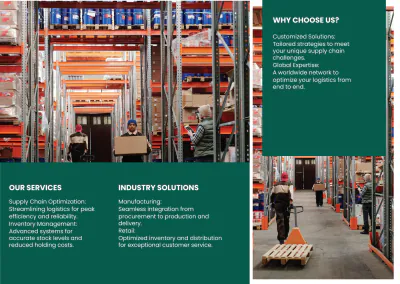 Free Supply Chain Management Solutions Brochure Template to Edit Online