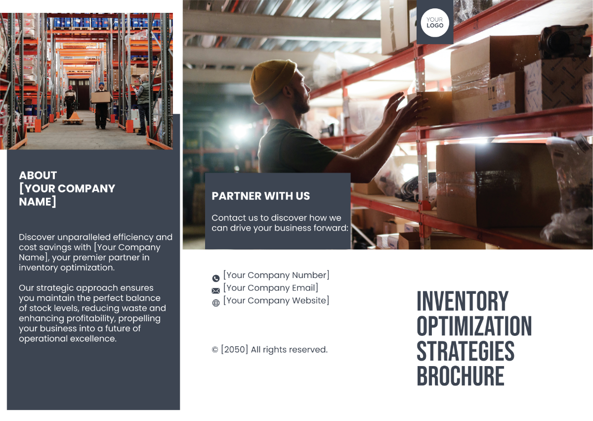 Inventory Optimization Strategies Brochure Template