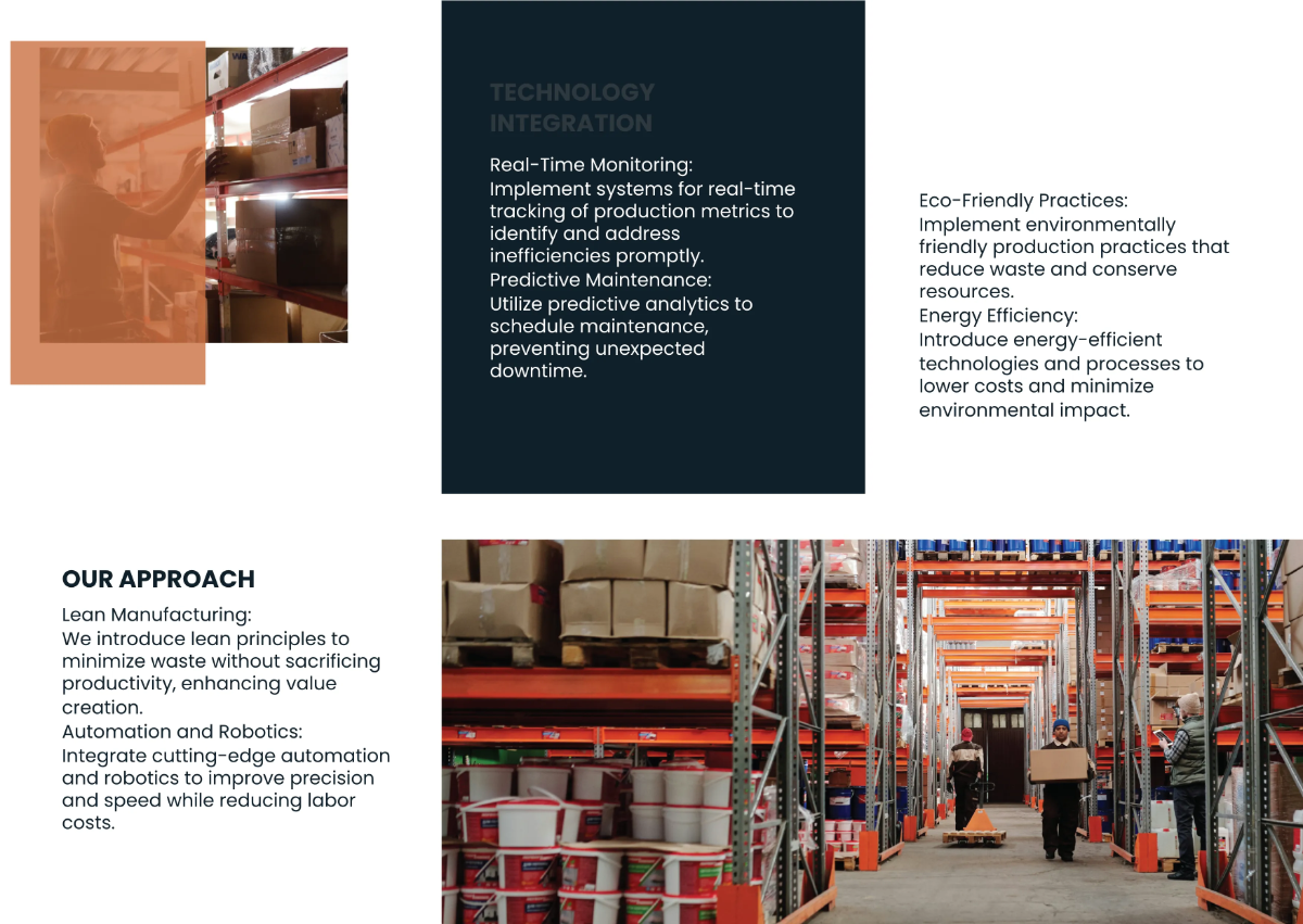 Free Production Process Improvement Guide Brochure Template to Edit Online