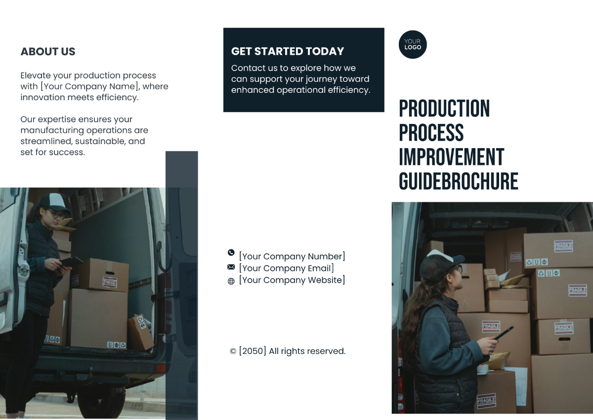 Production Process Improvement Guide Brochure Template